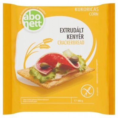 Extrudált kenyér, ABONETT, 100 g, kukoricás, gluténmentes