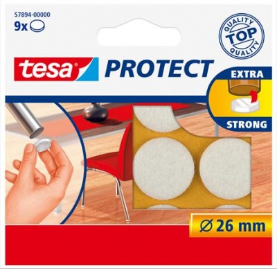 Filckorong, karcolásgátló, 26 mm, TESA "Protect®", fehér